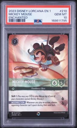 2023 #210 Mickey Mouse - Artful Rogue PSA 10 Disney Lorcana EN 1-the First Chapter