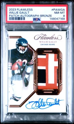 2023 #PAWGA Willie Gault PSA 8 Panini Flawless Patch Autographs
