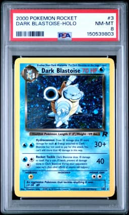 2000 #3 Dark Blastoise-Holo PSA 8 Rocket