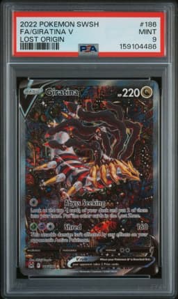 2022 #186 Full Art/Giratina V PSA 9 Sword & Shield Lost Origin