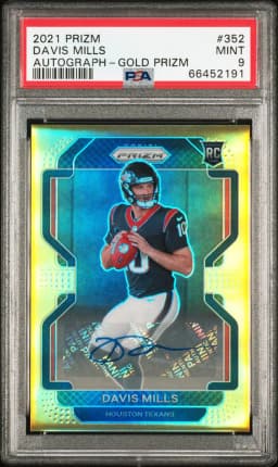 2021 #352 Davis Mills PSA 9 Panini Prizm