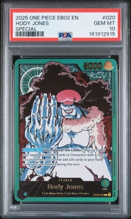2025 #020 Hody Jones PSA 10 One Piece EB02-Extra Booster -Anime 25th Collection-
