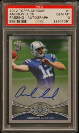 2012 #1 Andrew Luck PSA 10 Topps Chrome