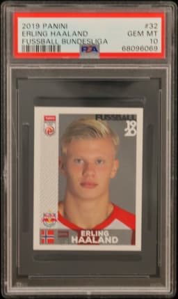 2019 #32 Erling Haaland PSA 10 Panini Fussball Bundesliga