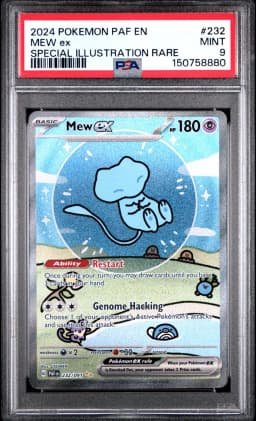 2024 #232 Mew EX PSA 9 Paf EN-Paldean Fates