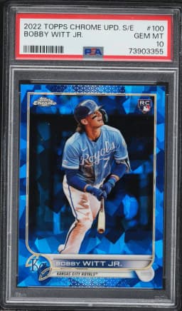 2022 #100 Bobby Witt Jr. PSA 10 Topps Chrome Update Sapphire Edition Baseball
