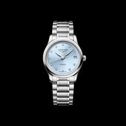 Longines Master 34mm - Frosted Blue, Diamond-Set on Bracelet