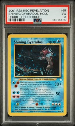 2001 #65 Shining Gyarados-Holo PSA 3 Neo Revelation