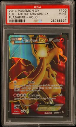 2014 #100 Full Art/Charizard EX PSA 9 XY Flashfire