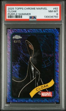 2025 #62 Cloak PSA 8 Topps Chrome Marvel