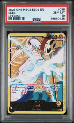 2025 #098 Enel PSA 10 One Piece EB02-Extra Booster -Anime 25th Collection-