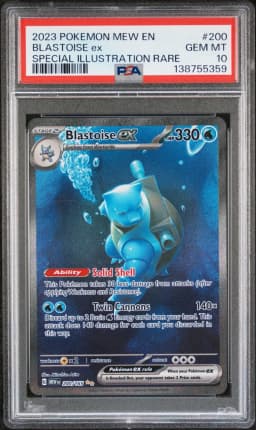 2023 #200 Blastoise EX PSA 10 Mew EN-151