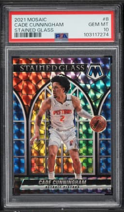 2021 #8 Cade Cunningham PSA 10 Panini Mosaic Stained Glass Basketball