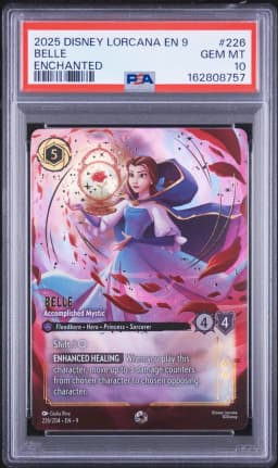2025 #226 Belle - Accomplished Mystic PSA 10 Disney Lorcana EN 9-Fabled