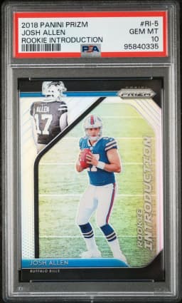 2018 #RI-5 Josh Allen PSA 10 Panini Prizm Rookie Introduction