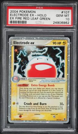 2004 #107 Electrode EX-Holo PSA 10 EX Fire Red & Leaf Green Pokemon