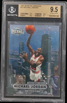 1997 #23 Michael Jordan BGS 9.5 Metal Universe