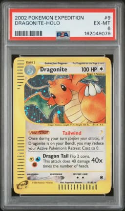 2002 #9 Dragonite-Holo PSA 6 Expedition