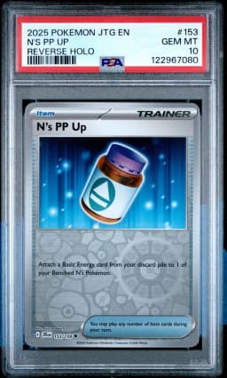 2025 #153 N's PP Up Reverse Holo PSA 10 Jtg EN-Journey Together Pokemon