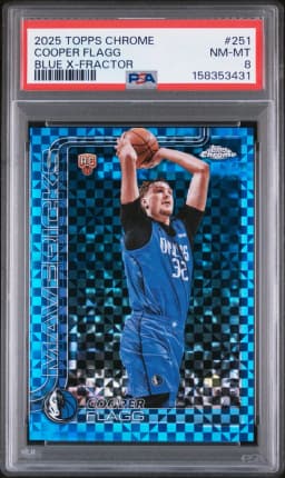 2025 #251 COOPER FLAGG PSA 8 Topps Chrome