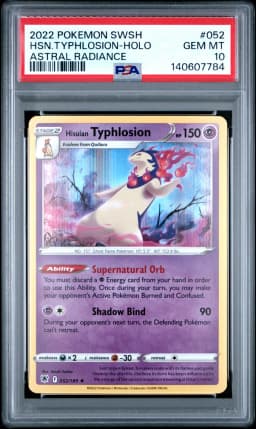 2022 #052 Hisuian Typhlosion-Holo PSA 10 Sword & Shield Astral Radiance