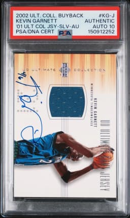 2002 #KG-J Kevin Garnett PSA Ultimate Collection Buyback
