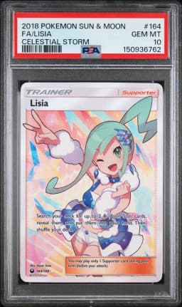 2018 #164 Full Art/Lisia PSA 10 Sun & Moon Celestial Storm