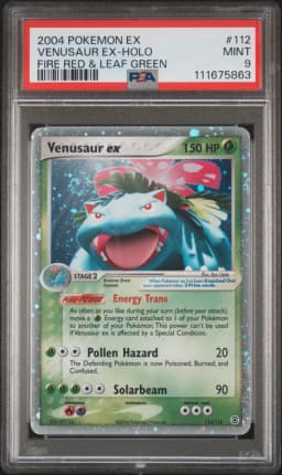 2004 #112 Venusaur EX-Holo PSA 9 EX Fire Red & Leaf Green