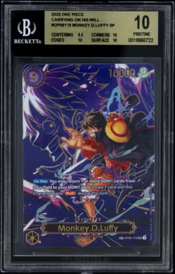 2025 #OP09119 Monkey.D.Luffy SP BGS 10 One Piece Card Game Carrying on His Will