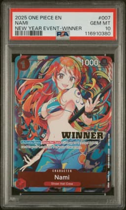 2025 #007 Nami PSA 10 One Piece Promos