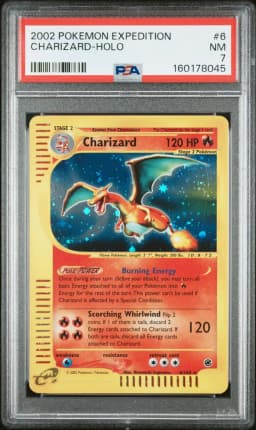 2002 #6 Charizard-Holo PSA 7 Expedition