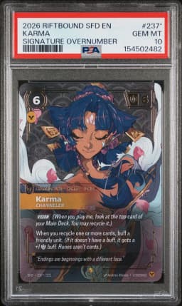 2026 #237* Karma - Channeler PSA 10 Riftbound: League of Legends Sfd-Spiritforged