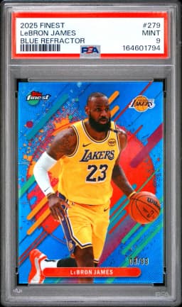 2025 #279 LeBron James PSA 9 Topps Finest