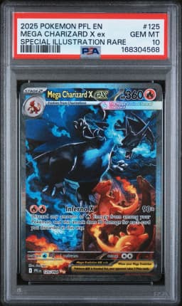 2025 #125 Mega Charizard X EX PSA 10 Pfl EN-Phantasmal Flames