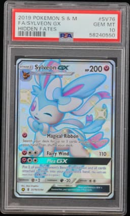 2019 #SV76 Full Art/Sylveon GX PSA 10 Sun & Moon Hidden Fates