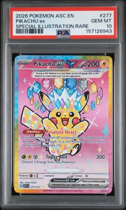 2026 #277 Pikachu EX PSA 10 Asc EN-Ascended Heroes