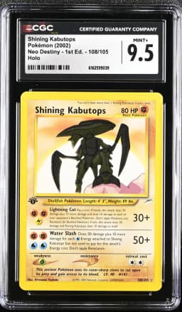 2002 #108 Shining Kabutops CGC 9.5 Neo Destiny - 1st Edition - English