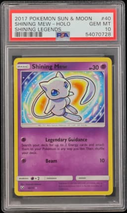 2017 #40 Shining Mew-Holo PSA 10 Sun & Moon Shining Legends