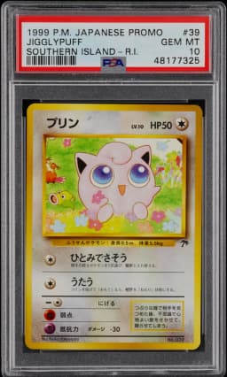 1999 #39 Jigglypuff PSA 10 Japanese Promo Southern Islands