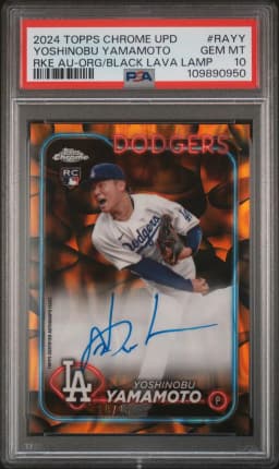 2024 #RAYY Yoshinobu Yamamoto PSA 10 Topps Chrome Update Chrome Rookie Autographs
