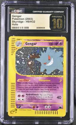 2003 #H9/H32 Gengar CGC 10 Pristine Skyridge - English