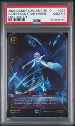 2025 #228 Can't Hold It Back Anymore PSA 10 Disney Lorcana EN 10-Whispers in the Well