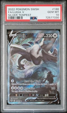 2022 #186 Full Art/Lugia V PSA 10 Sword & Shield Silver Tempest