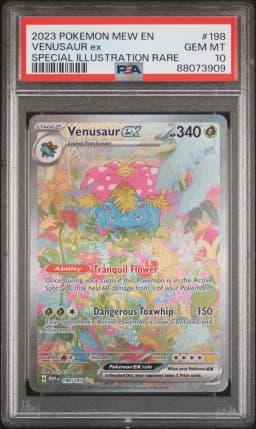 2023 #198 Venusaur EX PSA 10 Mew EN-151