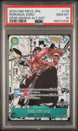 2023 #118 Roronoa Zoro PSA 10 Japanese OP06-Wings of the Captain One Piece