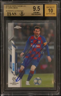2019 #1 Lionel Messi BGS 9.5 Topps Chrome UEFA Champions League