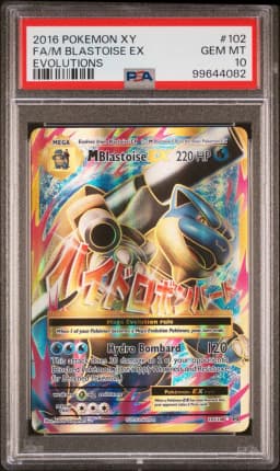 2016 #102 Full Art/M Blastoise EX PSA 10 XY Evolutions