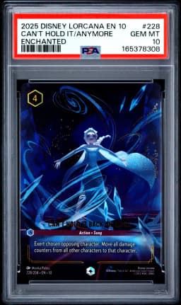 2025 #228 Can't Hold It Back Anymore PSA 10 Disney Lorcana EN 10-Whispers in the Well