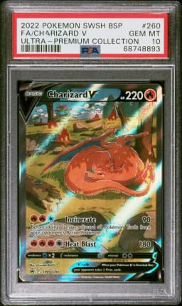 2022 #260 Full Art/Charizard V PSA 10 Swsh Black Star Promo