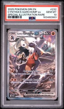 2025 #232 Cynthia's Garchomp EX PSA 10 Dri EN-Destined Rivals
